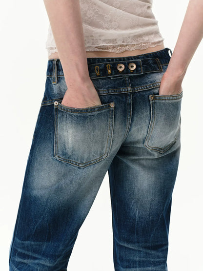 Low-Rise Straight Jeans