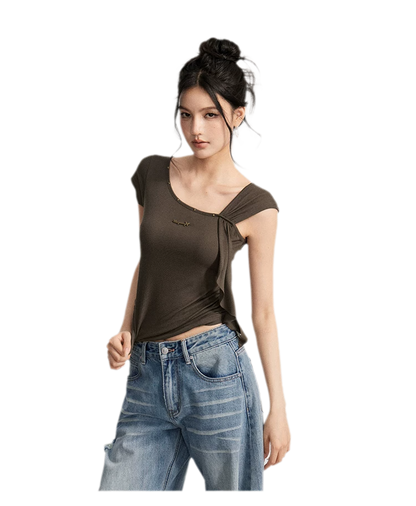 Draped Asymmetric Tee