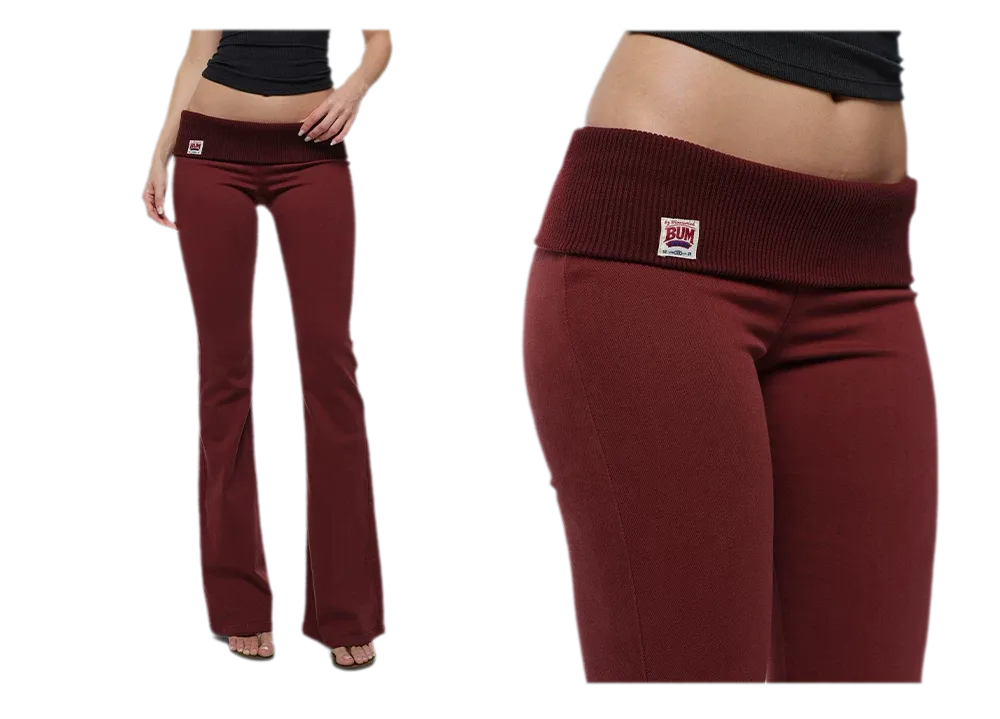 Turn-Up Flared Jeans