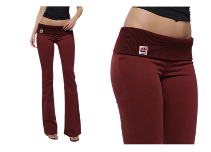 Turn-Up Flared Jeans