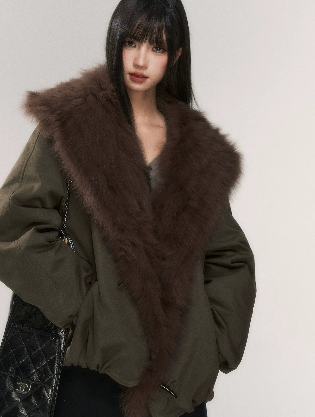 Goose Down Fox Fur Jacket