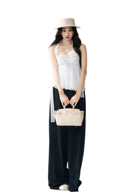 Halter Ruched Bustier Top