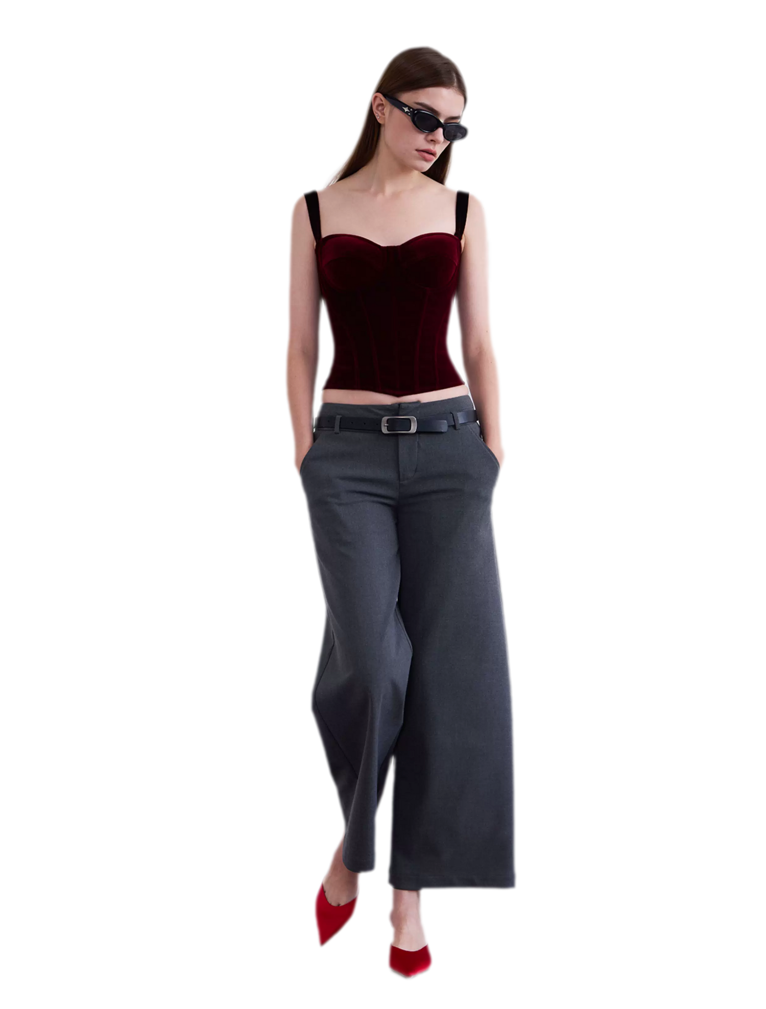 Velvet Boned Corset Top