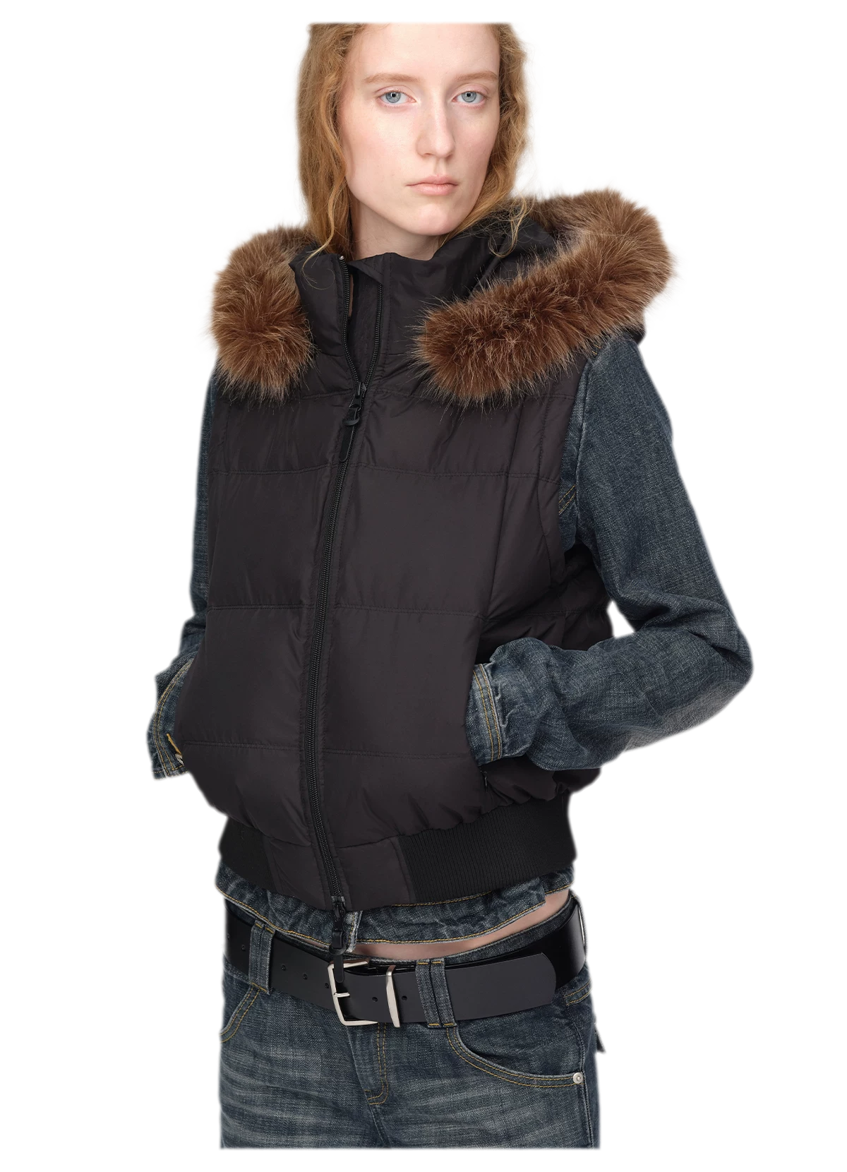 Perlmuttglänzende Steppdaunenjacke