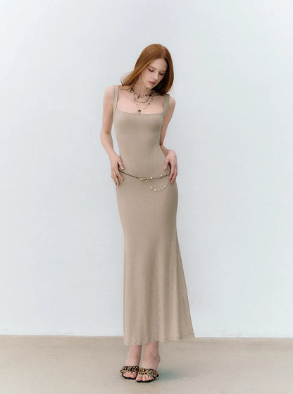 X-line Sleeveless Cross Back Bodycon Dress
