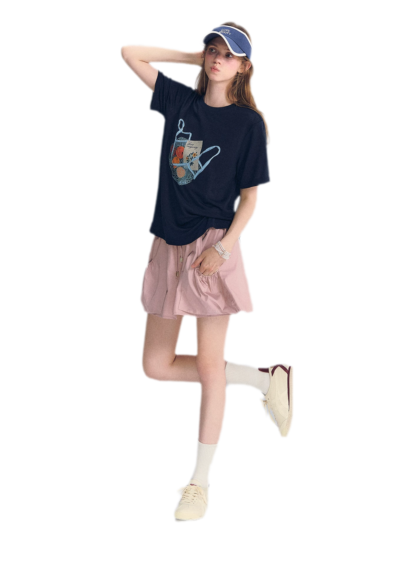 Drawstring A-Line Skirt