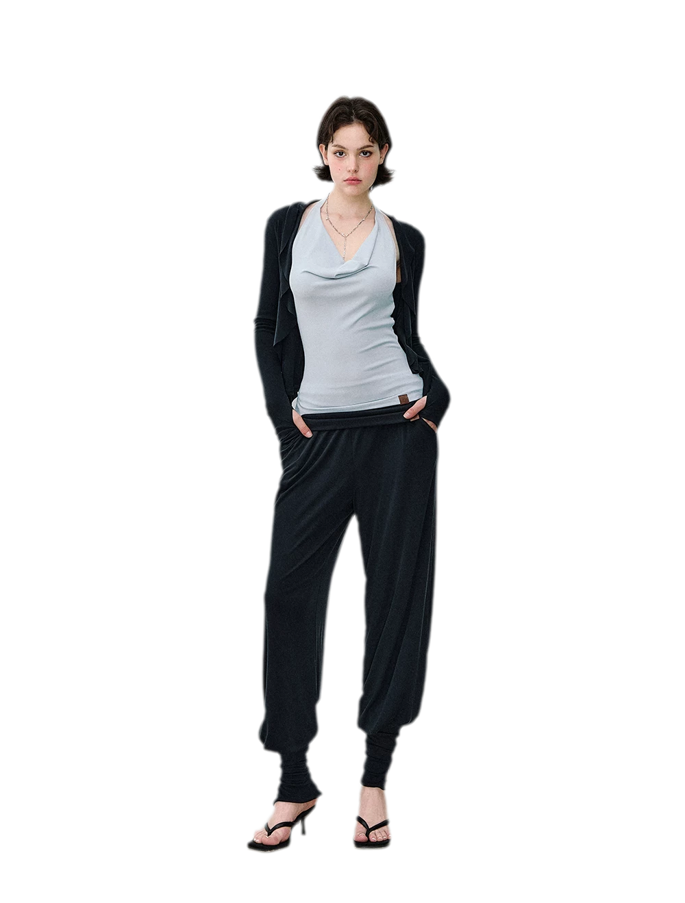 Irregular Ruffle Knit Set