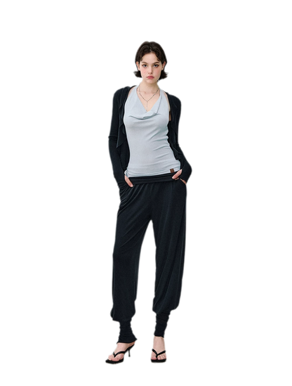Irregular Ruffle Knit Set