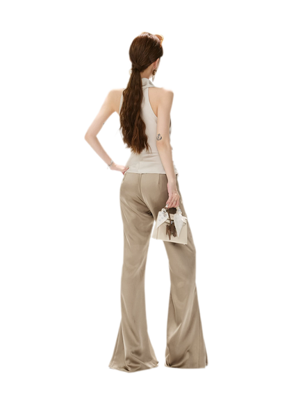 CYNR Satin Drape Flare Pants – view 13