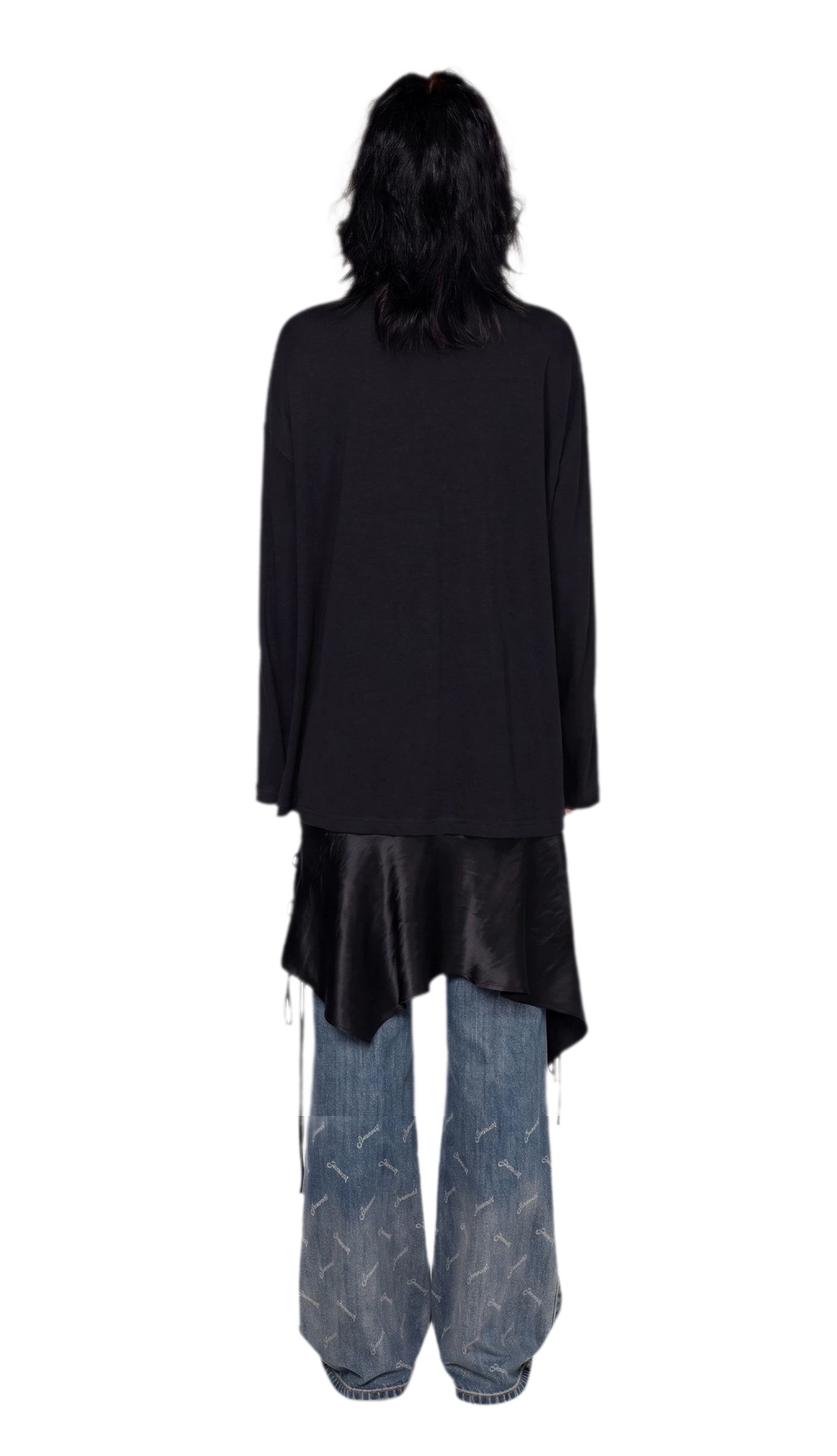 Acetate Layered Hem Dress