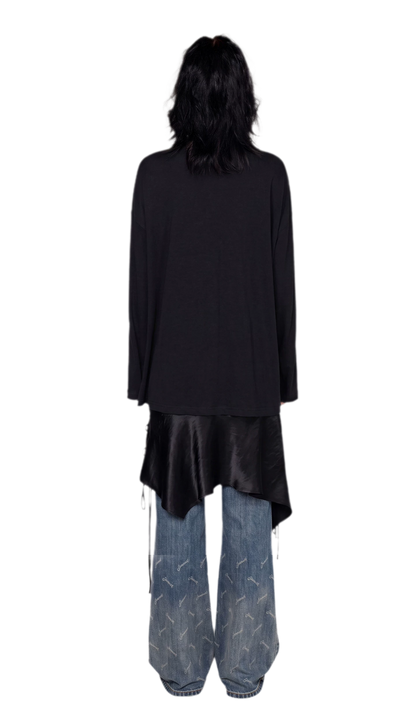 Acetate Layered Hem Dress