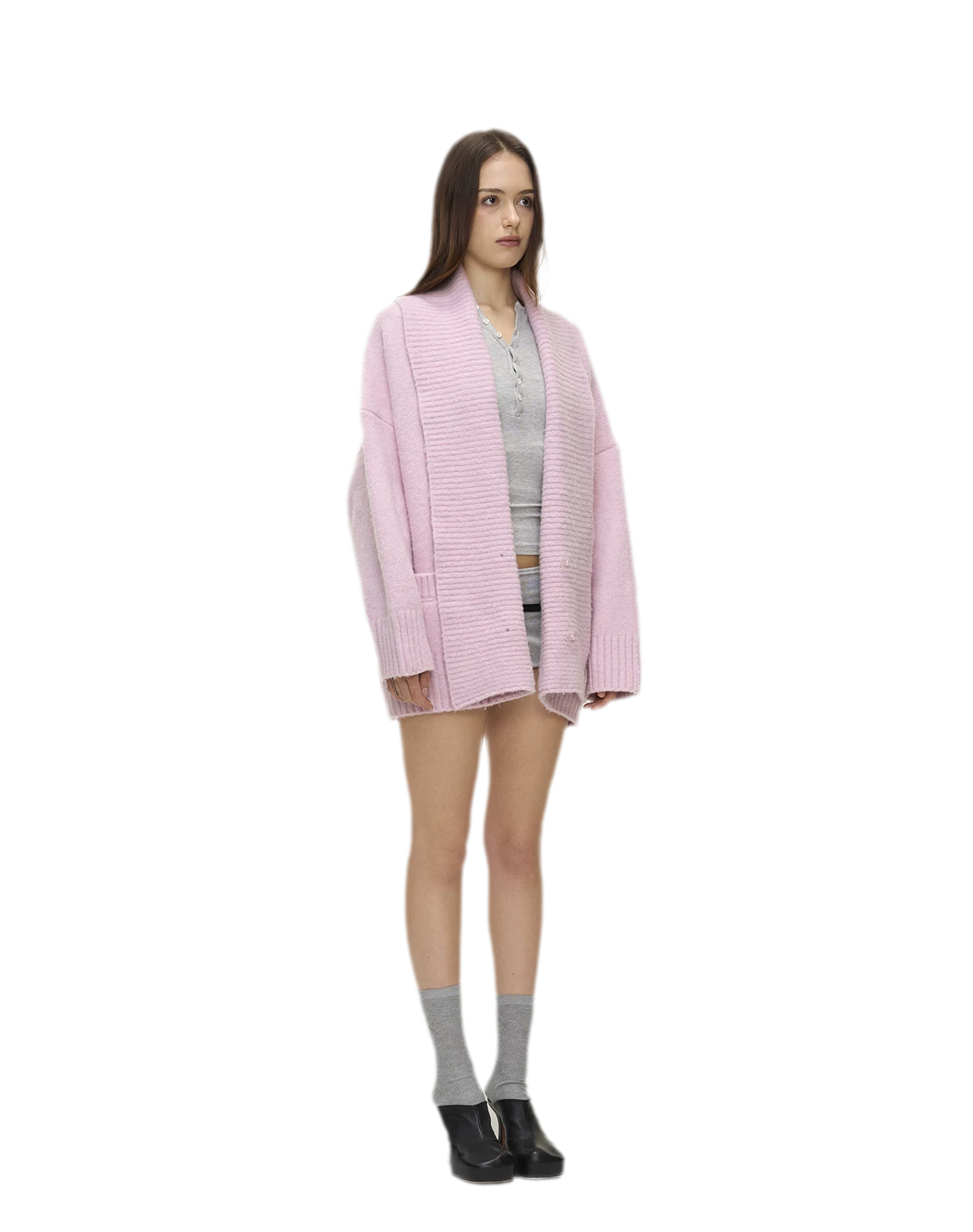 Dense Knit Shawl Cardigan