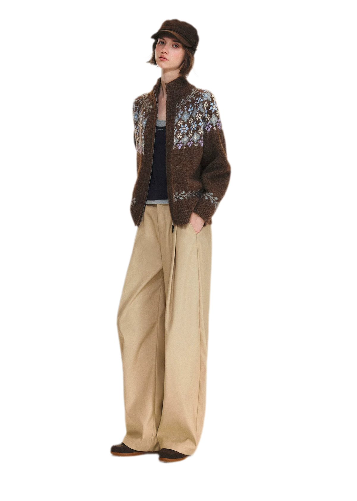 Cardigan en maille jacquard Fair Isle