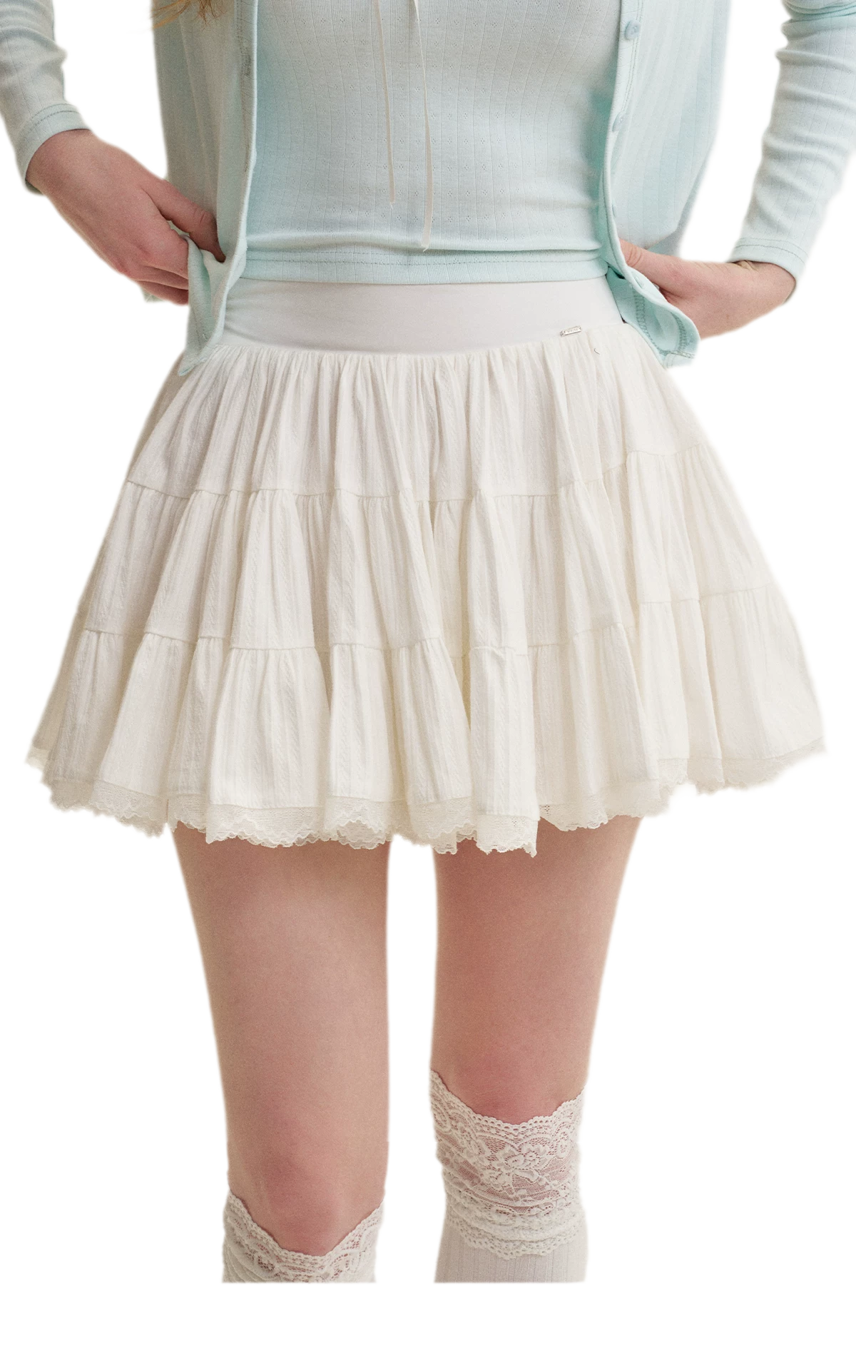 Romantic Lace Puff Skirt