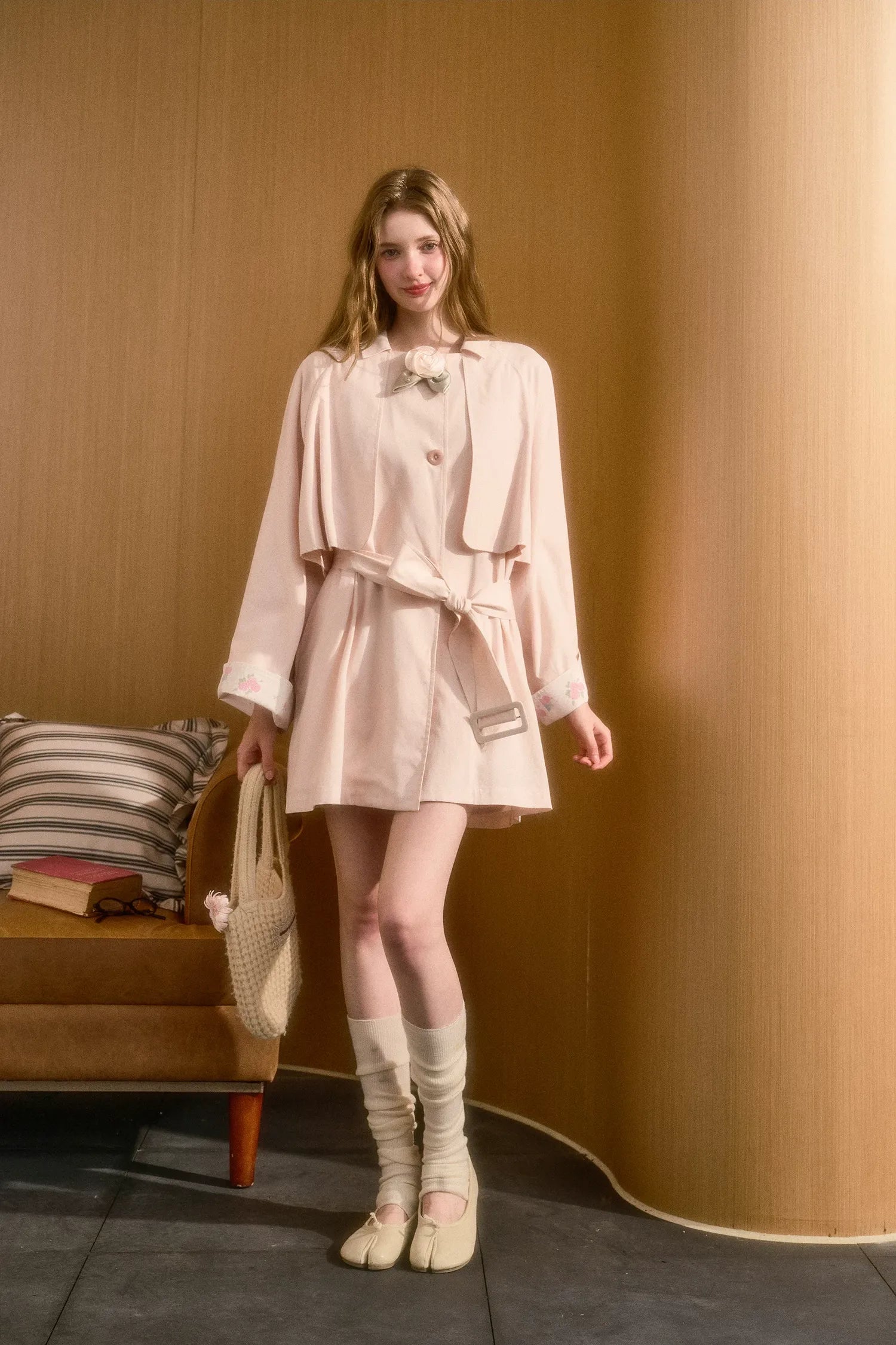 Lyocell A-Line Trench Coat