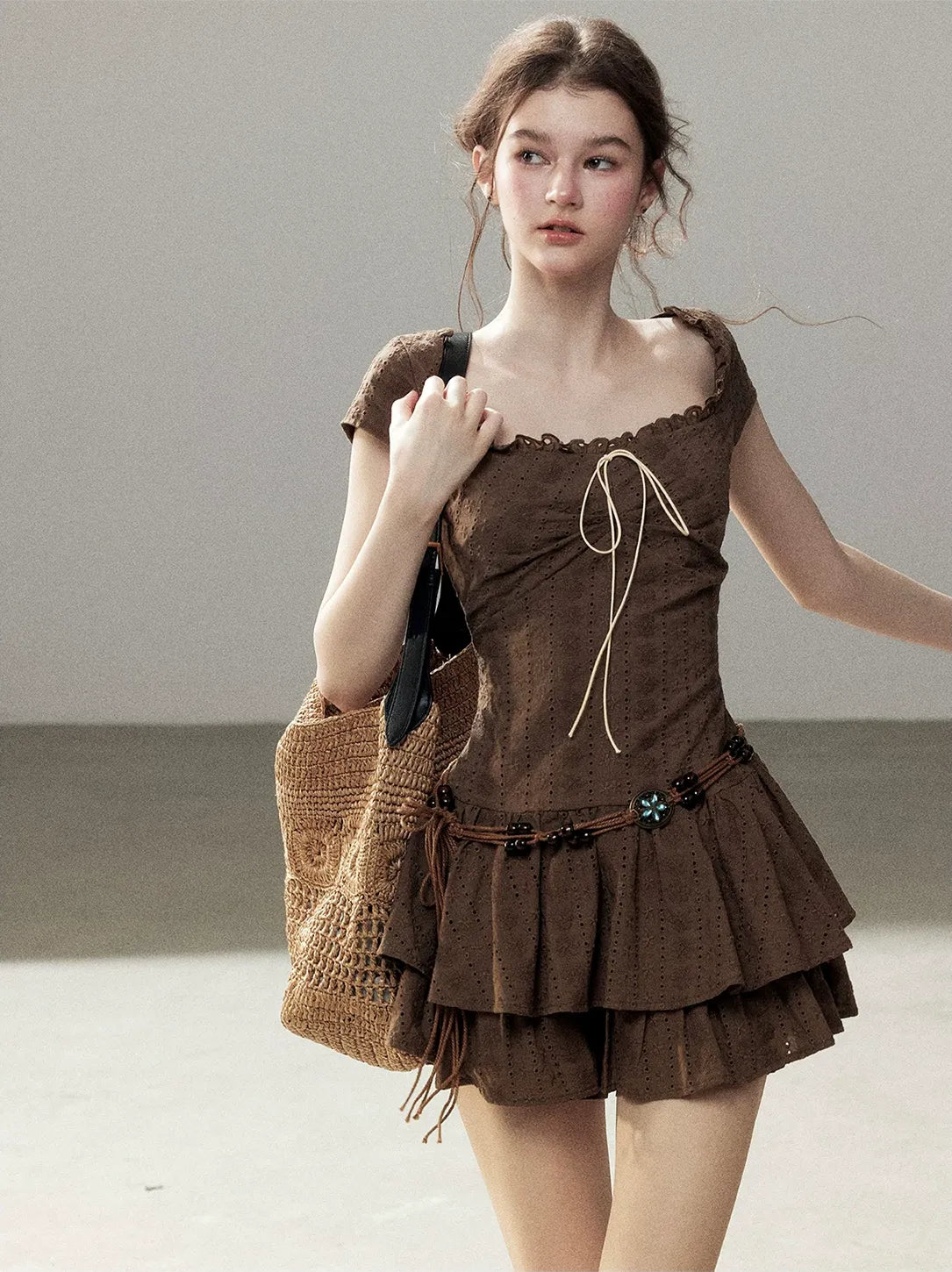 Cotton Eyelet Midi Dress