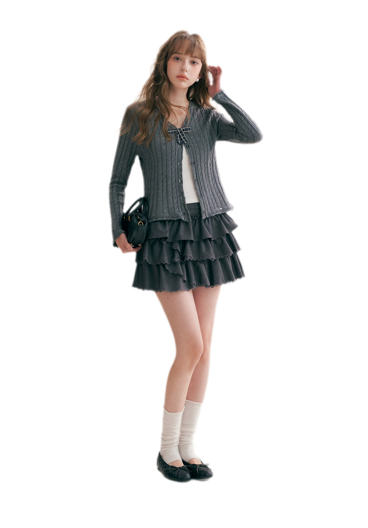 Layered Ruffle A-Line Skirt
