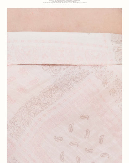 Vintage Print Strapless Top