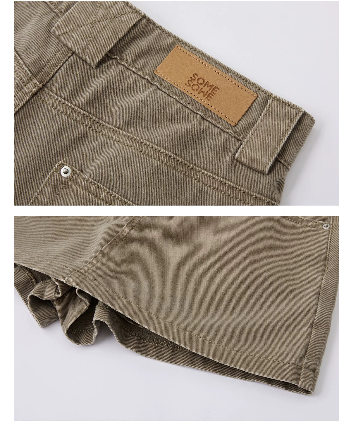 Utility Style Denim Shorts