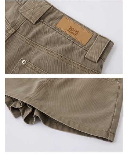 Utility Style Denim Shorts