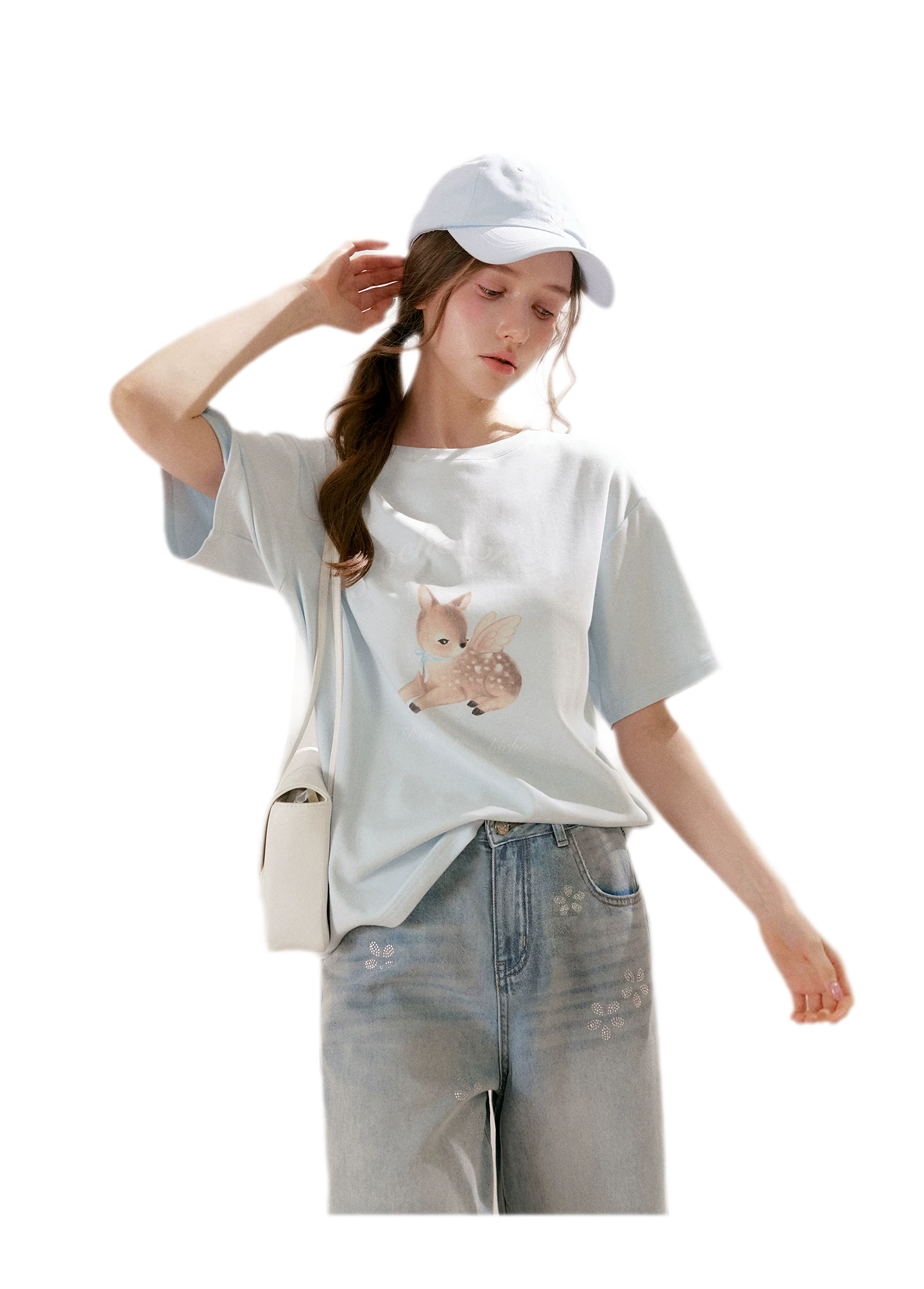Rhinestone Floral Denim Culottes