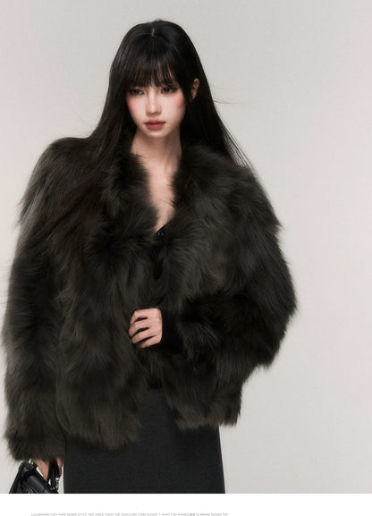 Crown-Grade Fox Fur Jacket