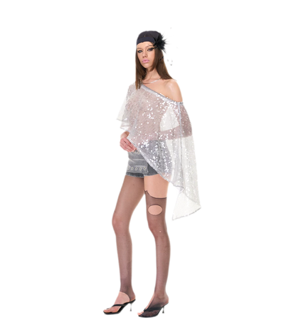 Shimmering Asymmetric Cover-Up