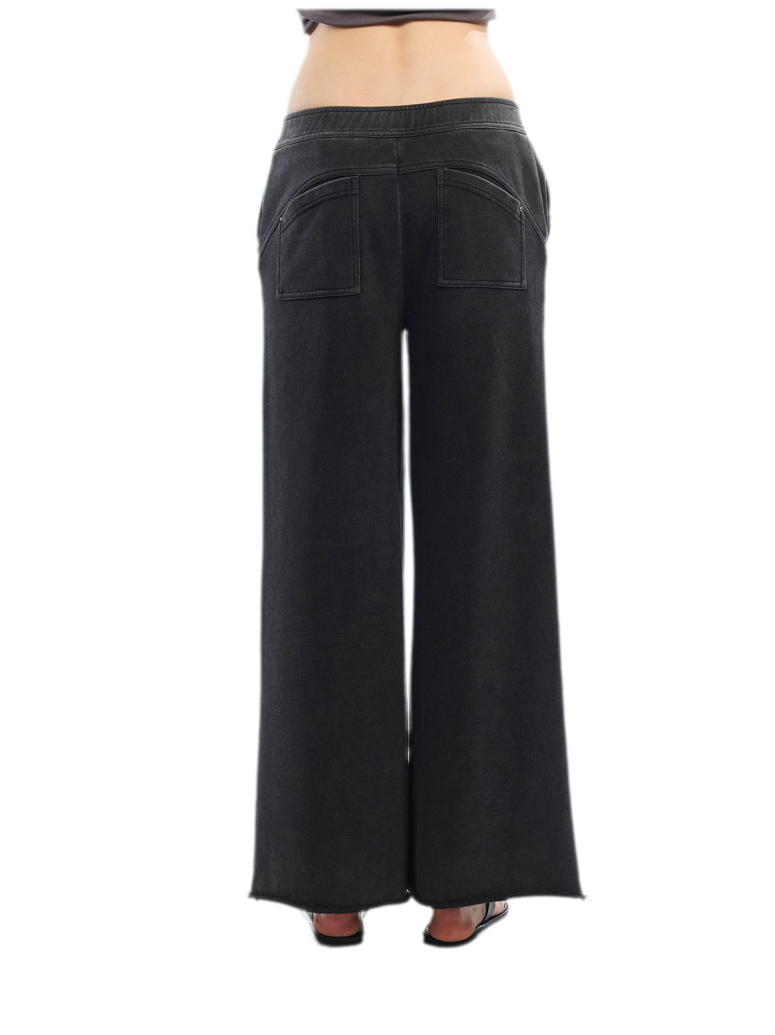 Vintage Letter Print Wide-Leg Pants