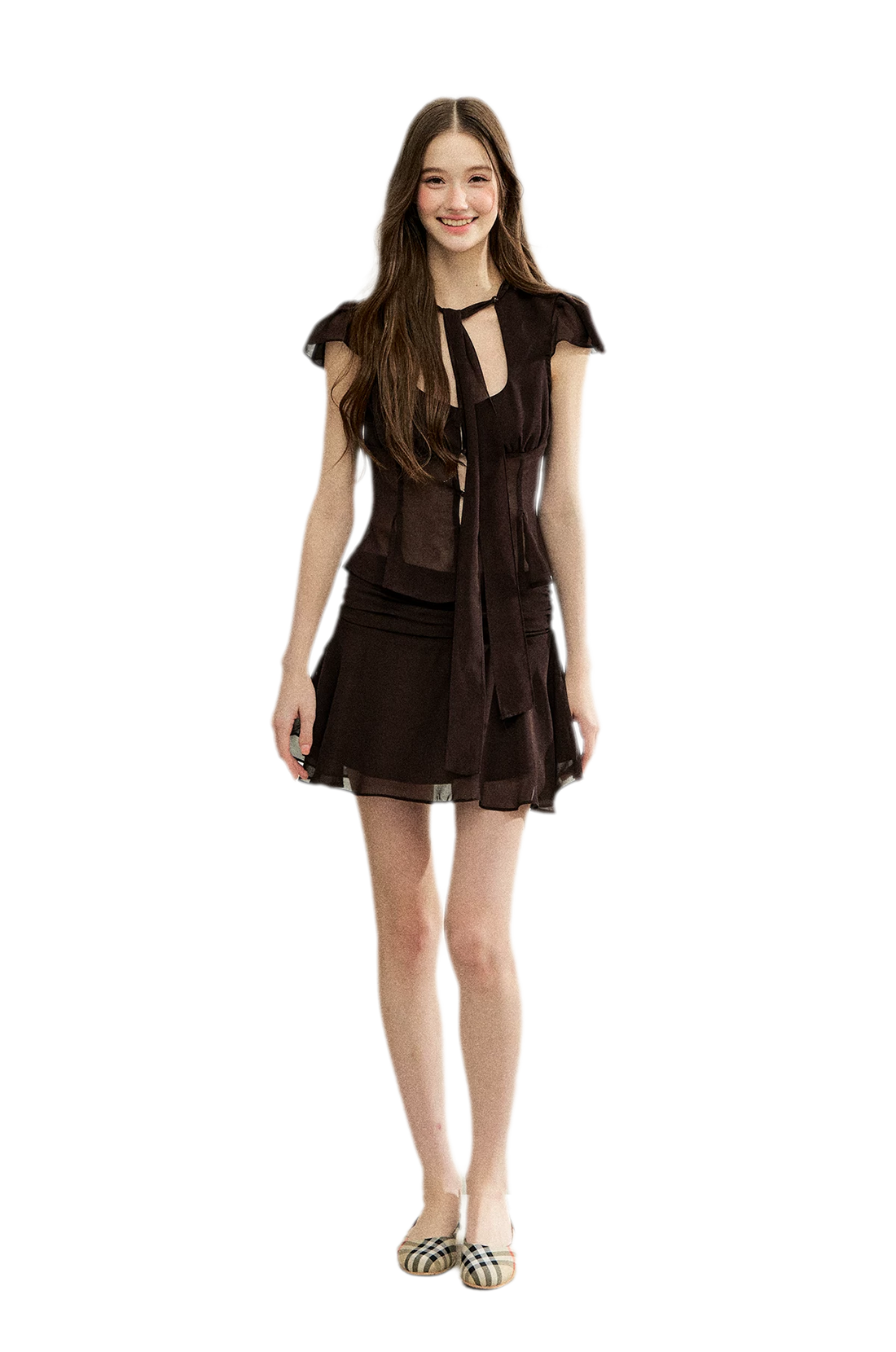 7SHIFTIN Faux Silk Top Skirt – view 2