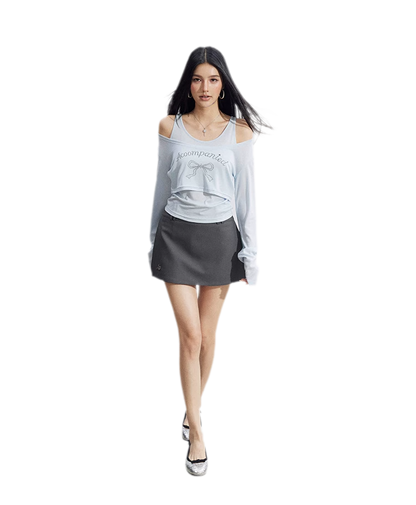 Tailored A-Line Mini Skort