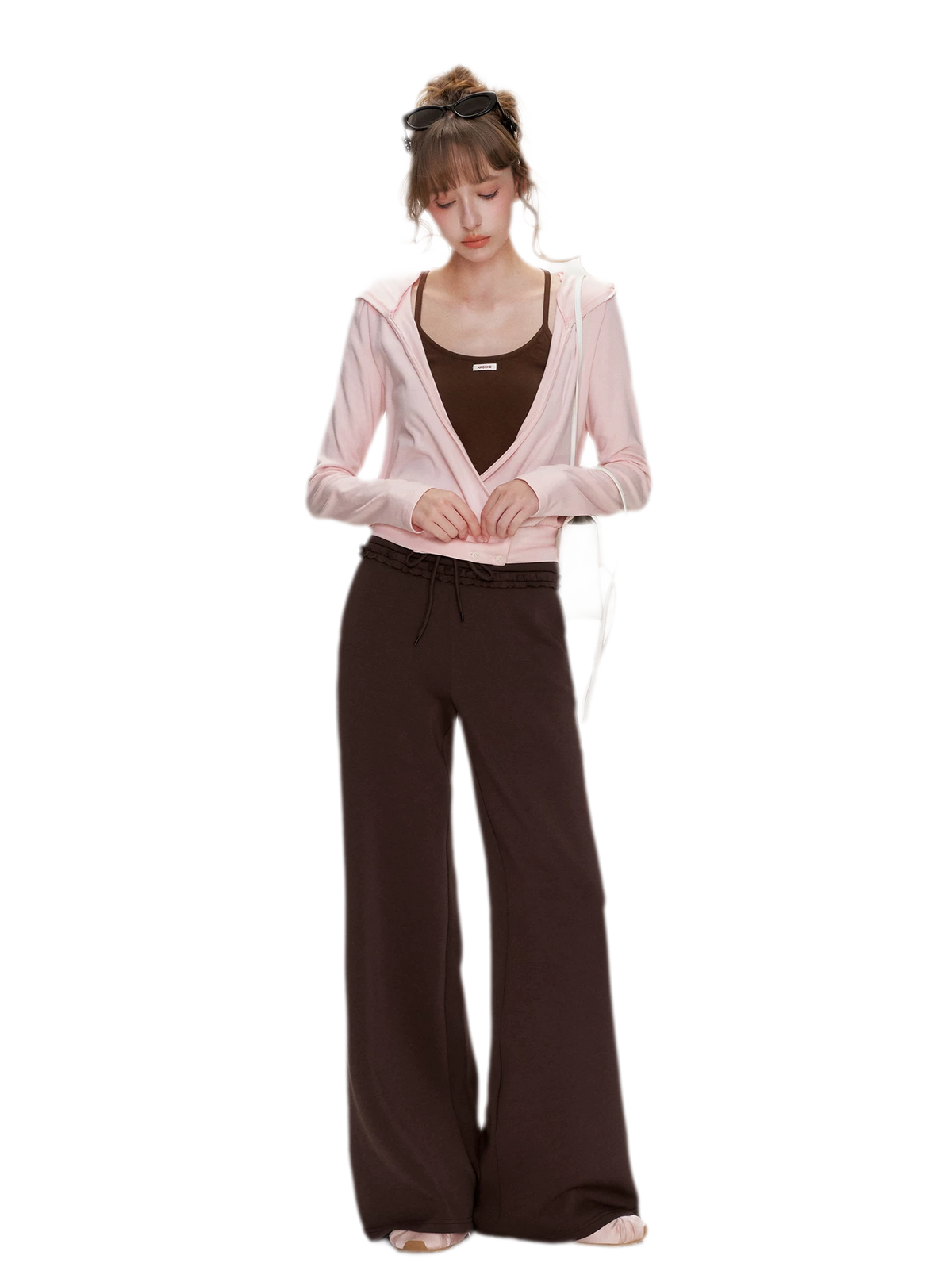 Wrap V-Neck Knitwear Set