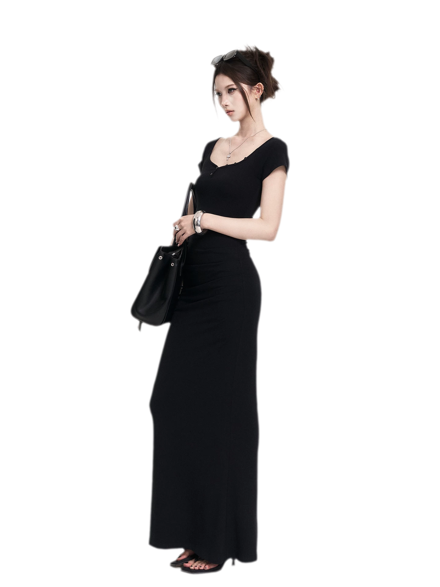 Sweetheart Ruched Maxi Dress