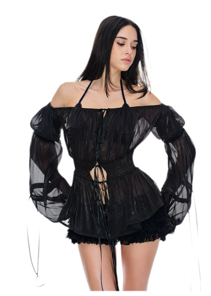 Lace Tulle Short Shorts