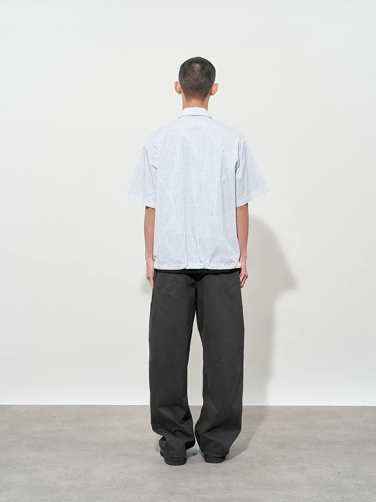 Structured Plaid Short-Sleeve Shirt