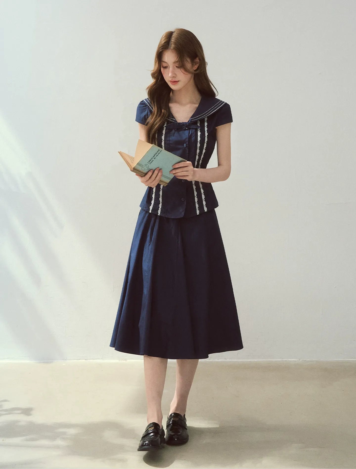 Sailor Collar Skirt Set