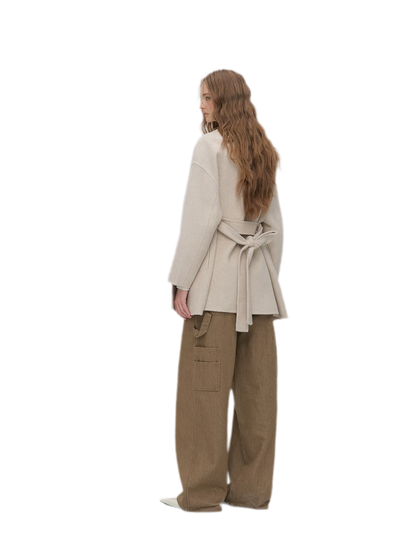Double-Faced Wool Cape Coat