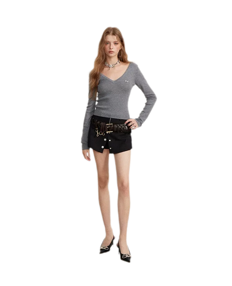 Stretch Two-Way Long-Sleeve Top