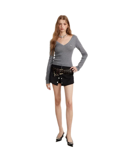 Stretch Two-Way Long-Sleeve Top