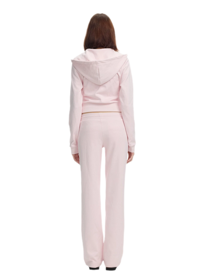 Ribbed Slim-Fit Cropped Hoodie