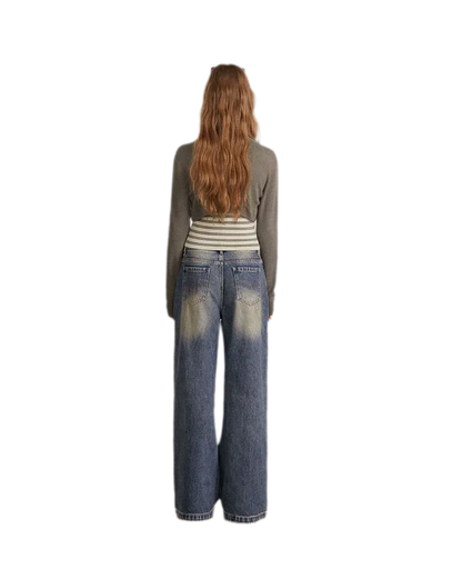 Contrast Stripe Knit Vest Set