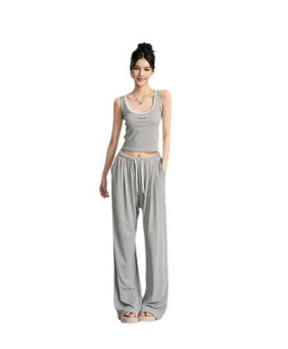 Striped U-Neck Set