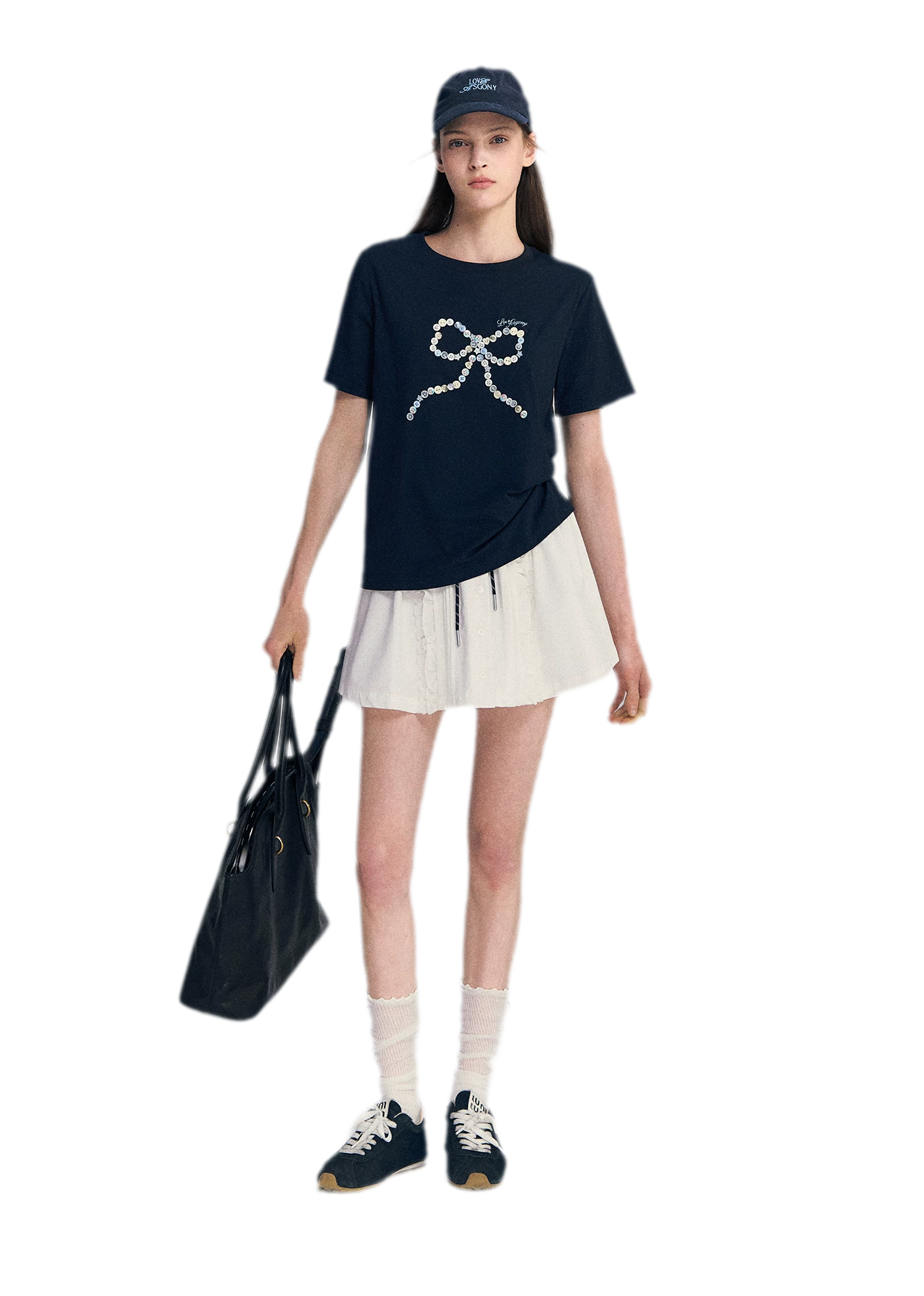 Hand-Sewn Bow T-Shirt