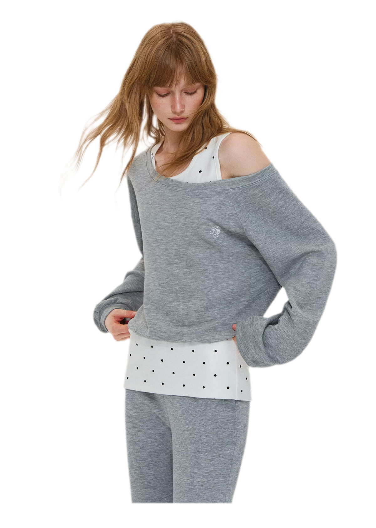 Polka Dot Asymmetrical Layered Set