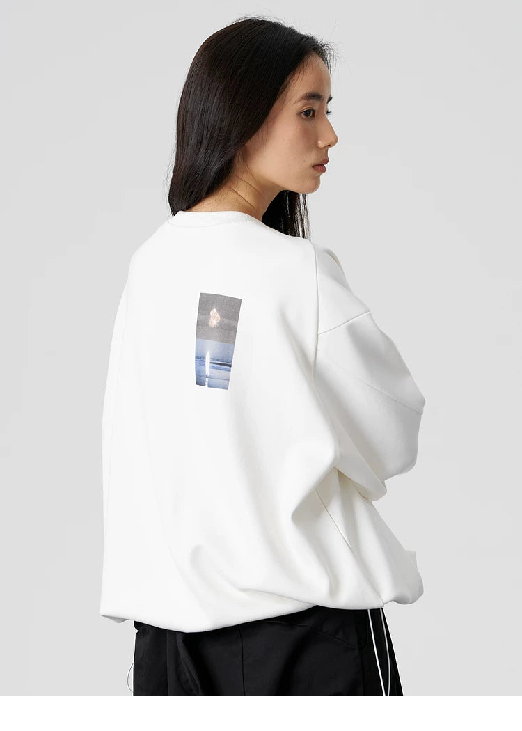 Twisted Sleeve Drawstring Sweatshirt