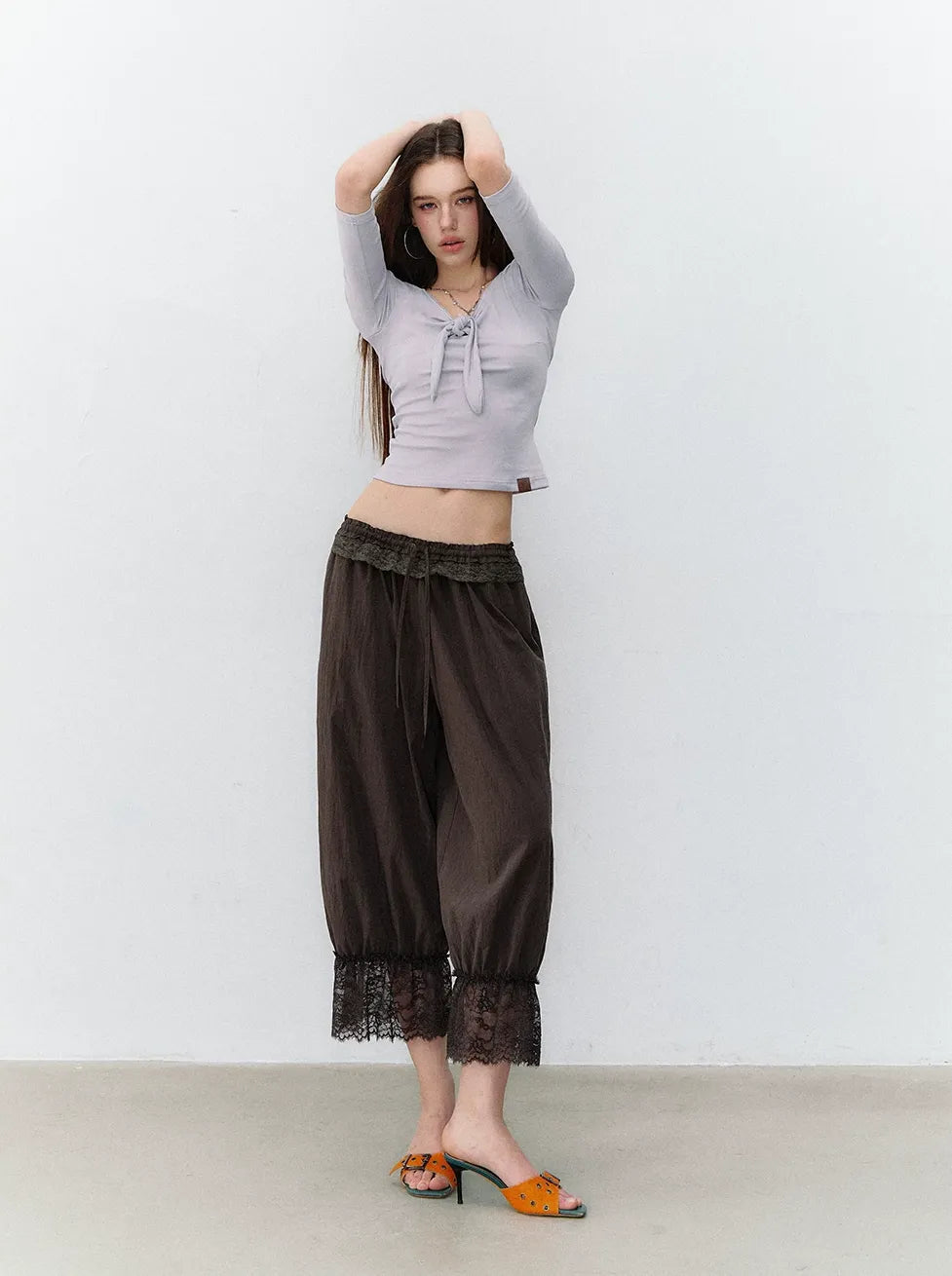 Heartbeat Light Tie Pure Desire Off-Shoulder T-Shirt