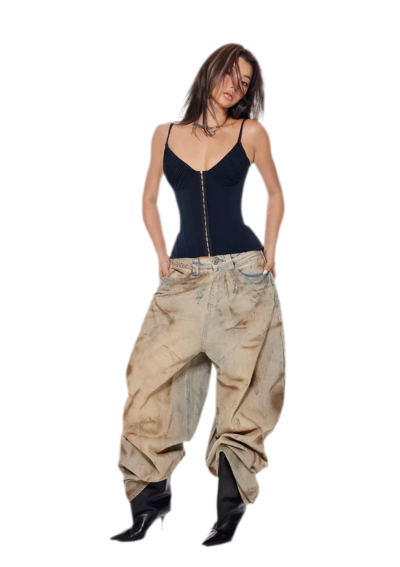 Mesh Corset Crop Bustier