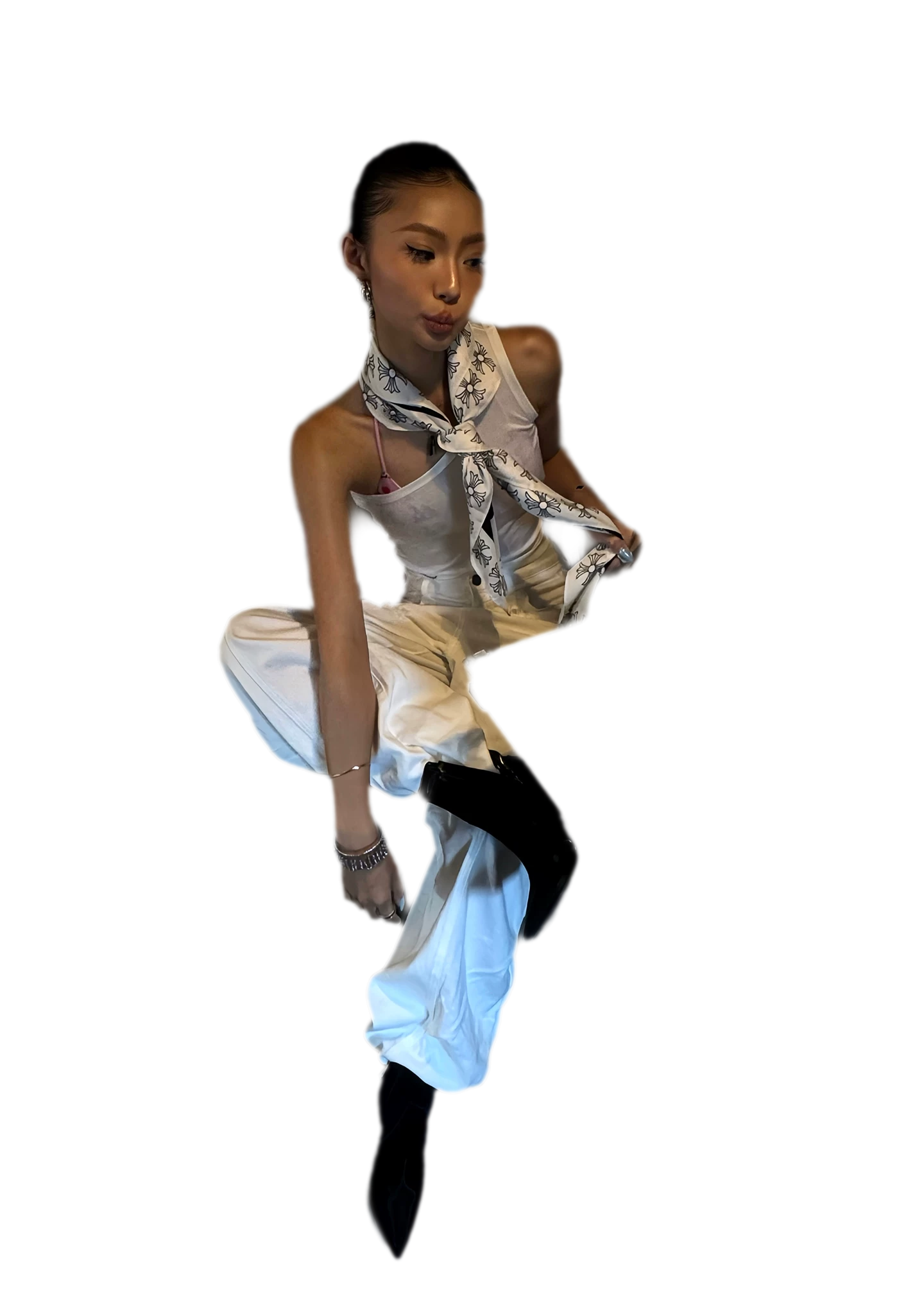 Acetate Asymmetrical Tank Top