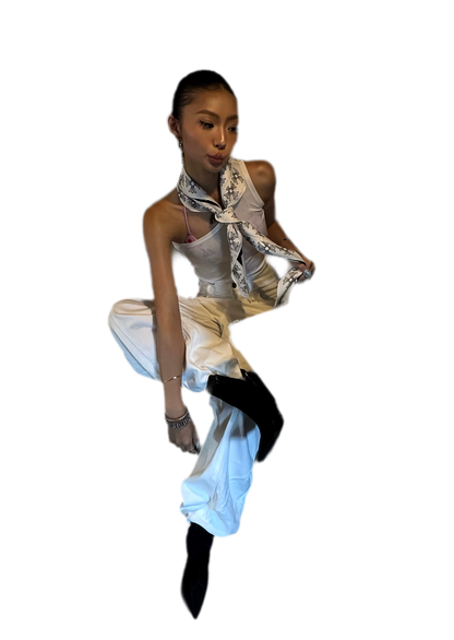 Acetate Asymmetrical Tank Top