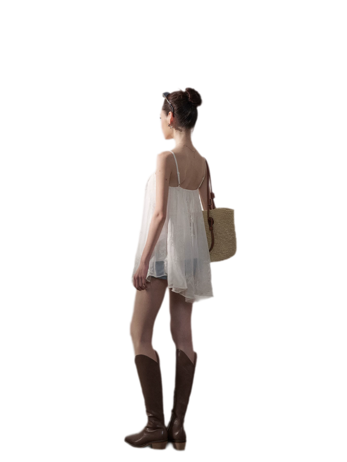 Sheer Chiffon A-Line Cami
