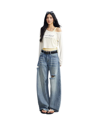 Layered One-Shoulder Top